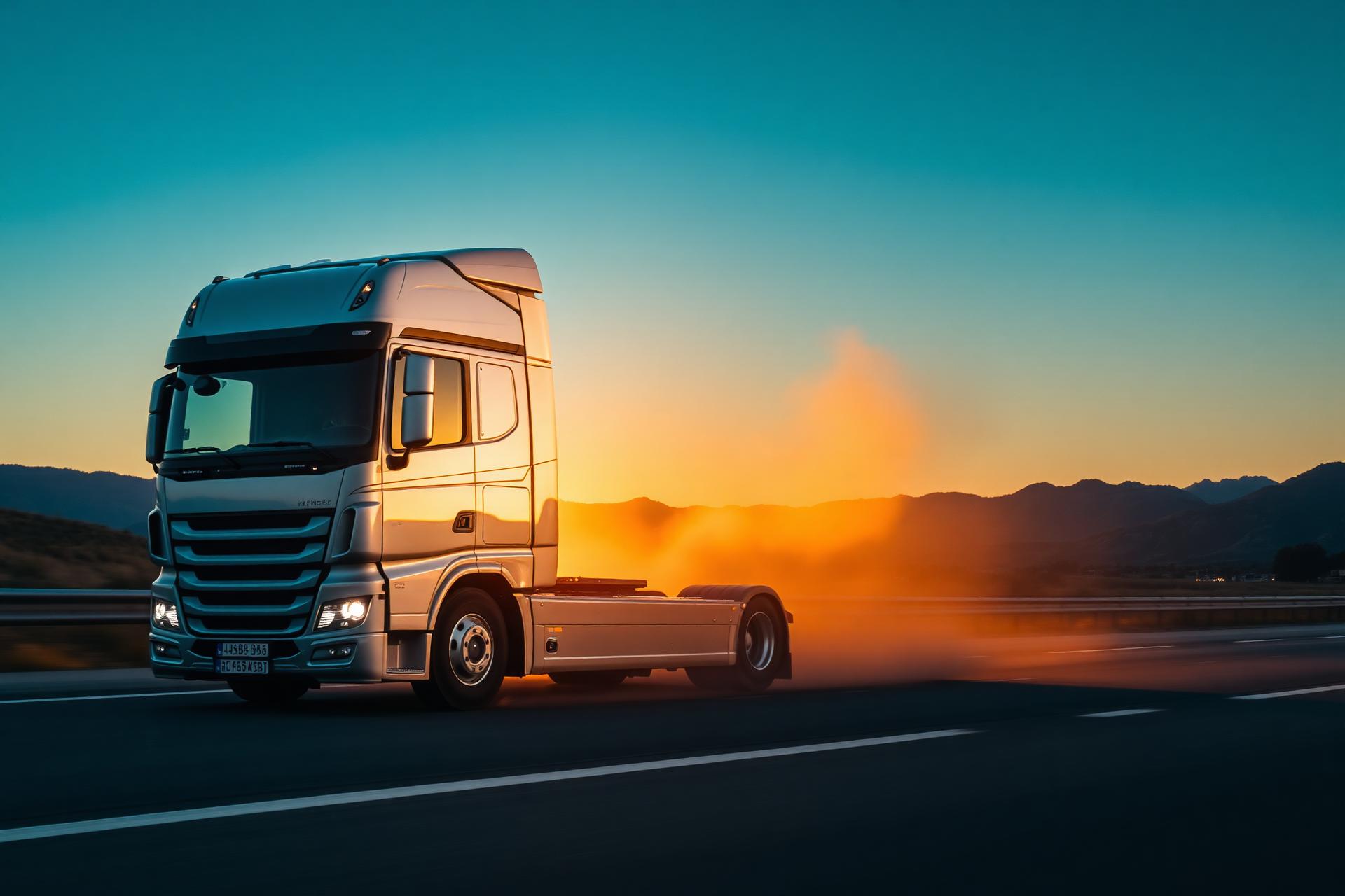 Truck on the road